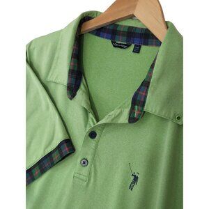 William Murray Golf Polo Shirt Mens L‎ Green Stretch Performance Short Sleeve